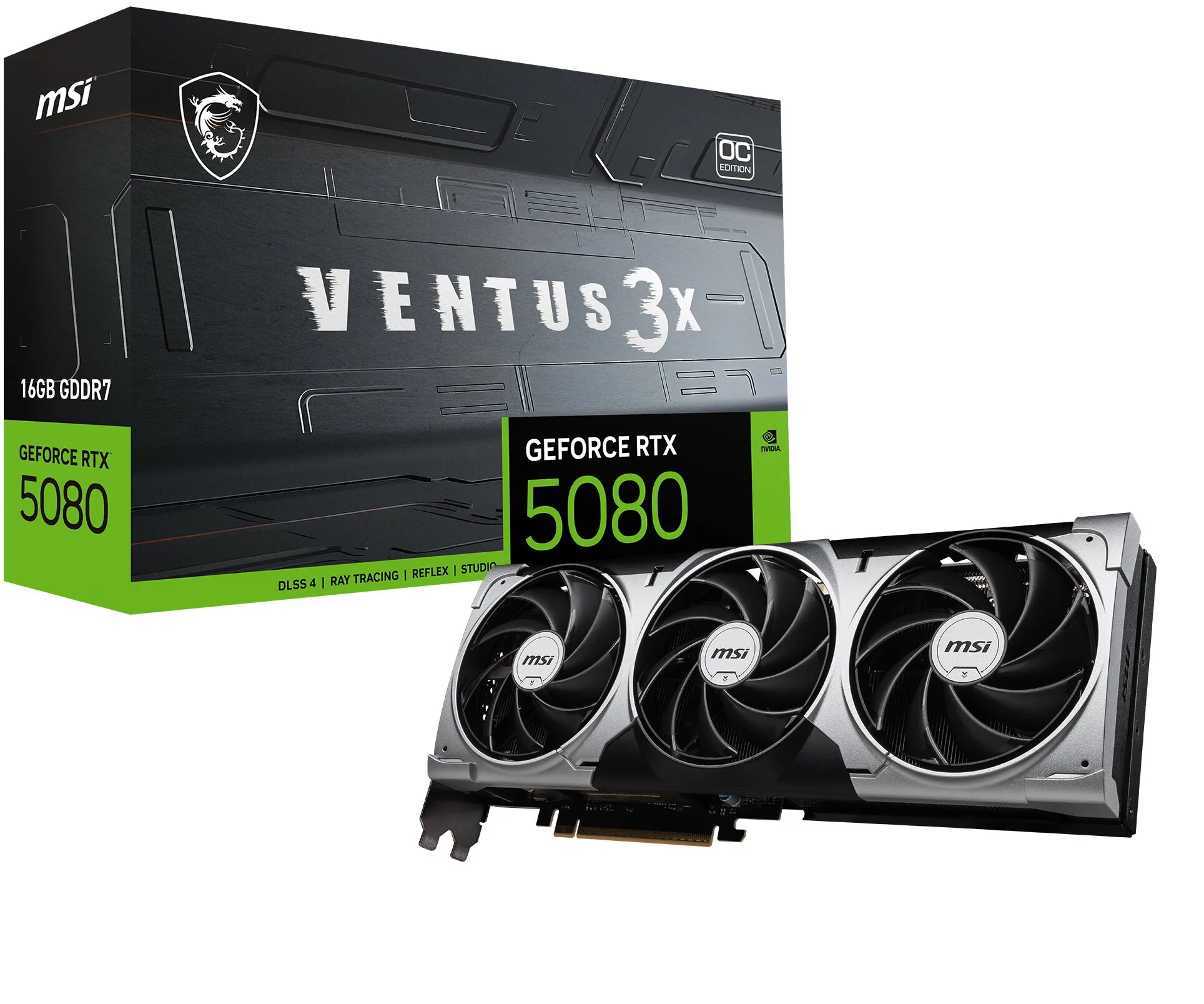MSI VENTUS GeForce RTX 5080 16G 3X OC NVIDIA 16 GB GDDR7 – Bild 1