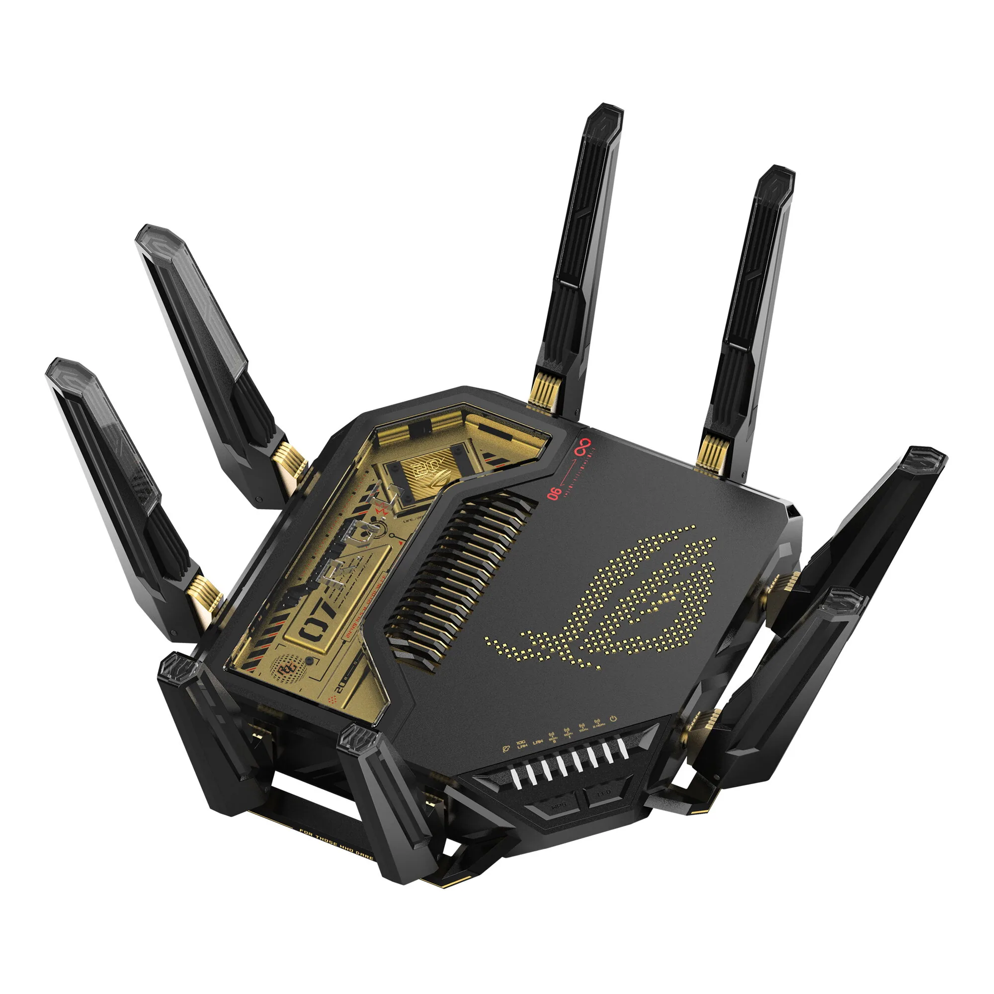 ASUS ROG Rapture GT-BE98 WLAN-Router 10 Gigabit Ethernet Quad-band (2.4 GHz / 5 GHz-1 / 5 GHz-2 / 6 GHz) Schwarz – Bild 4