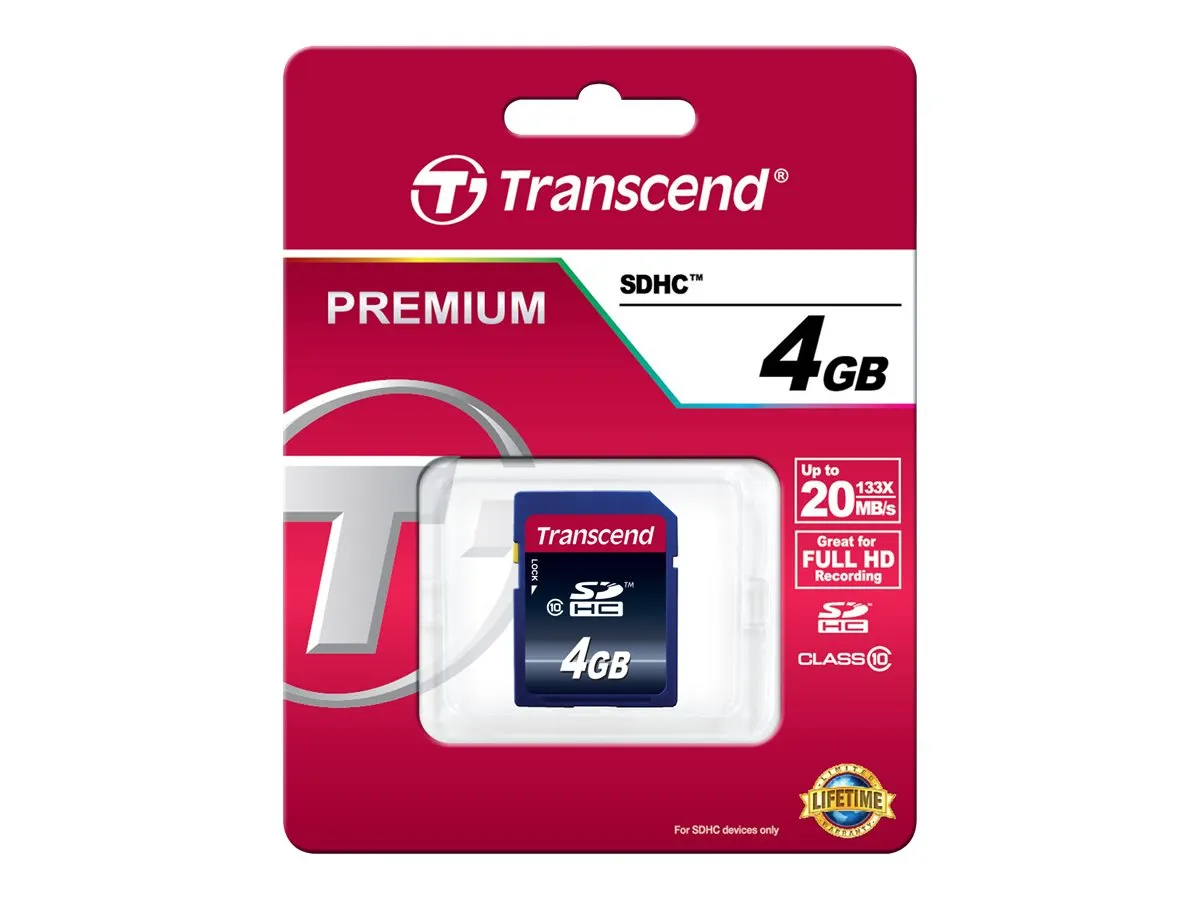 SD Card   4GB Transcend SDHC Class10