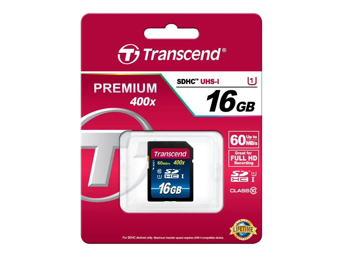 SD Card  16GB Transcend SDHC UHS-I 400x