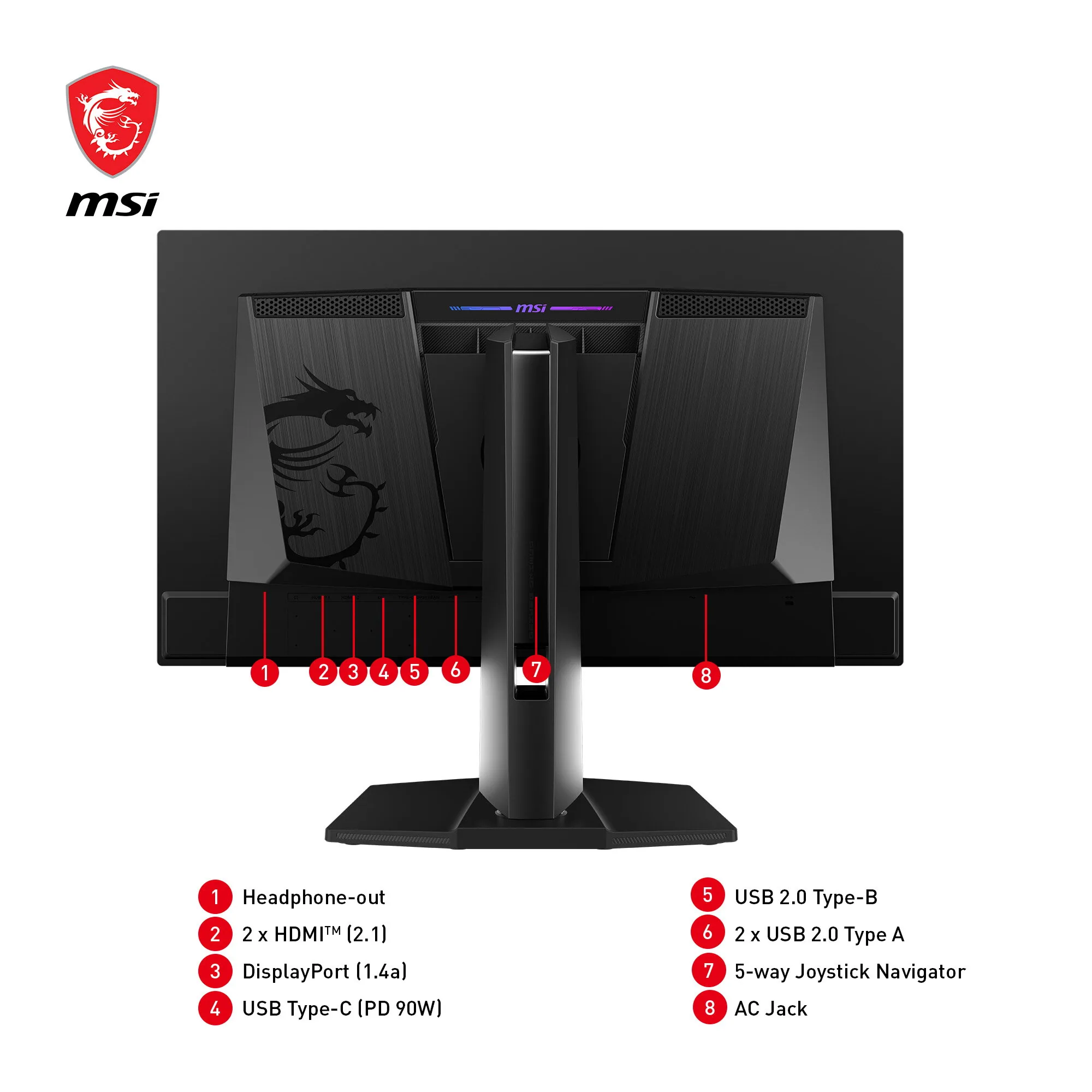 MSI MPG 271QRXDE QD-OLED Computerbildschirm 67,3 cm (26.5") 2560 x 1440 Pixel Wide Quad HD Schwarz – Bild 6