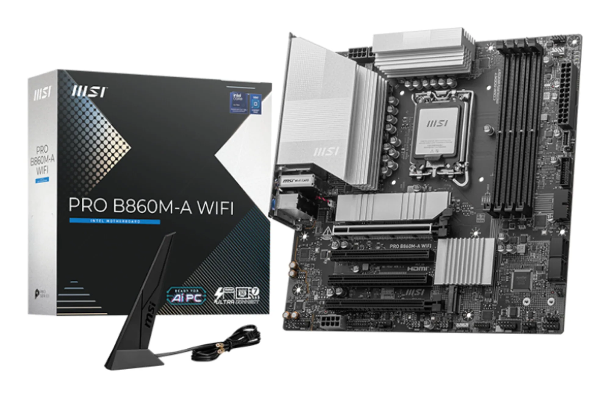MSI PRO B860M-A WIFI Motherboard Intel B860 LGA 1851 (Socket V1) micro ATX – Bild 1