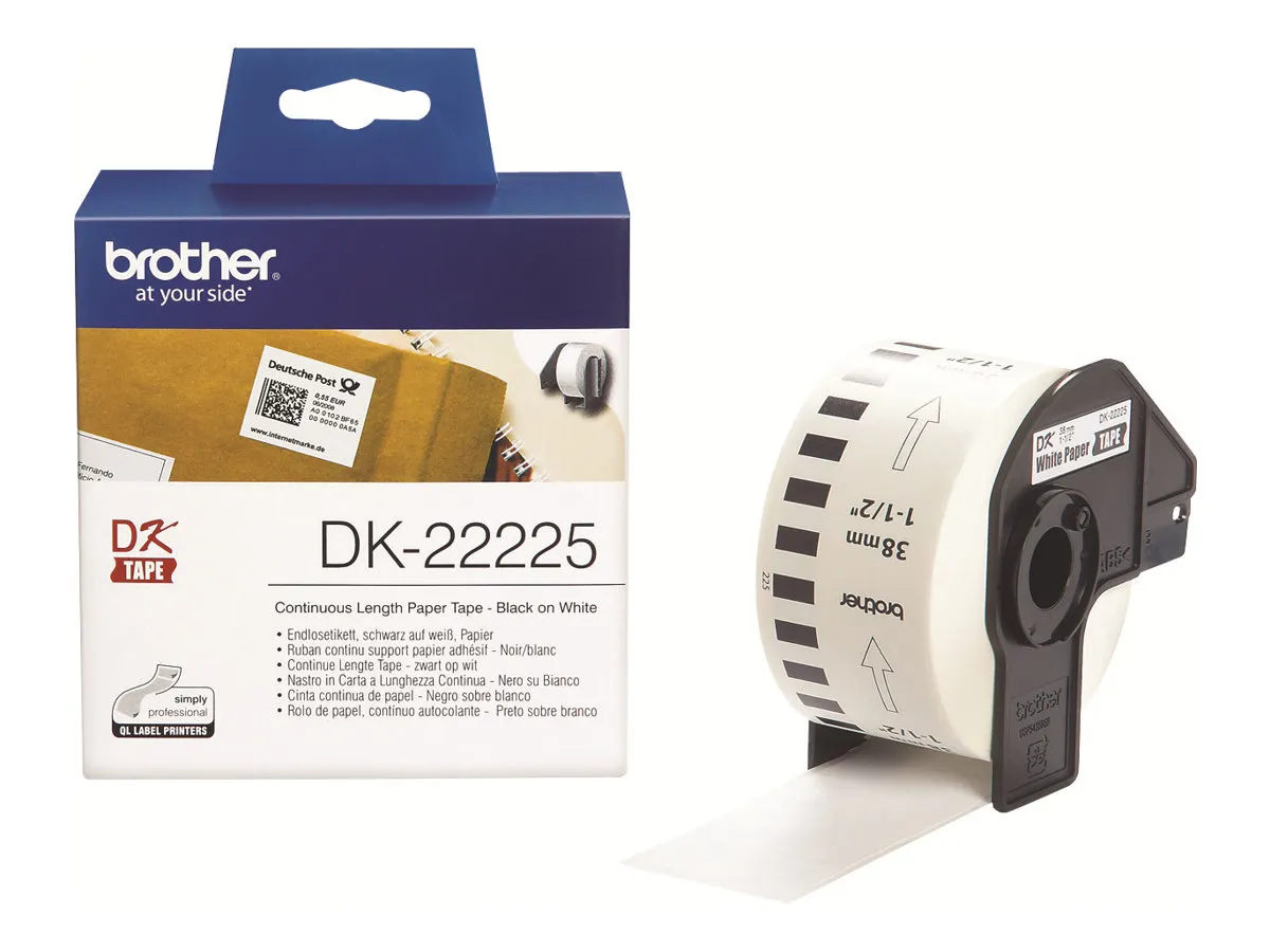 Endlosetiketten Brother DK-22225 QL1050/1050N 30,48m*38mm