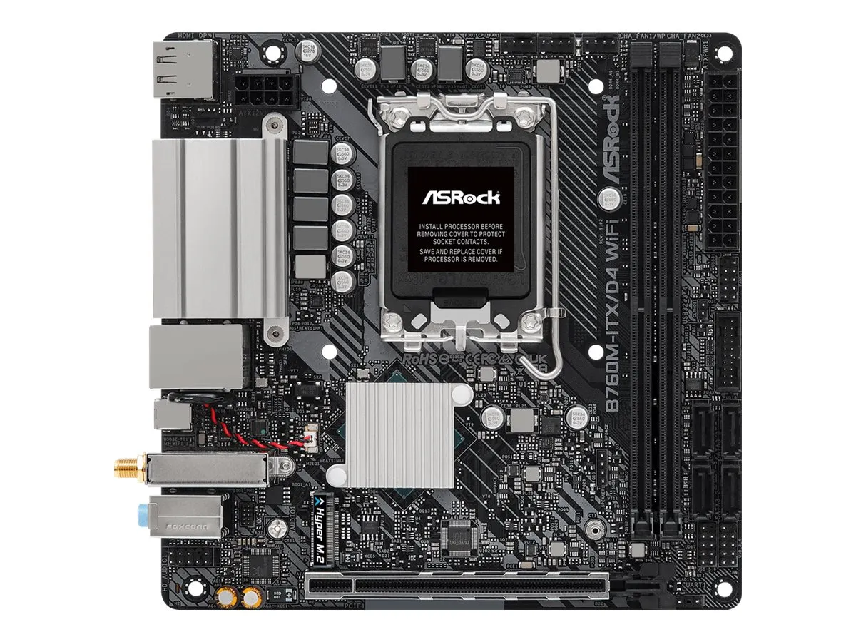 ASRock B760M-ITX/D4 WiFi        1700 mITX HDMI/DP       DDR4 retail