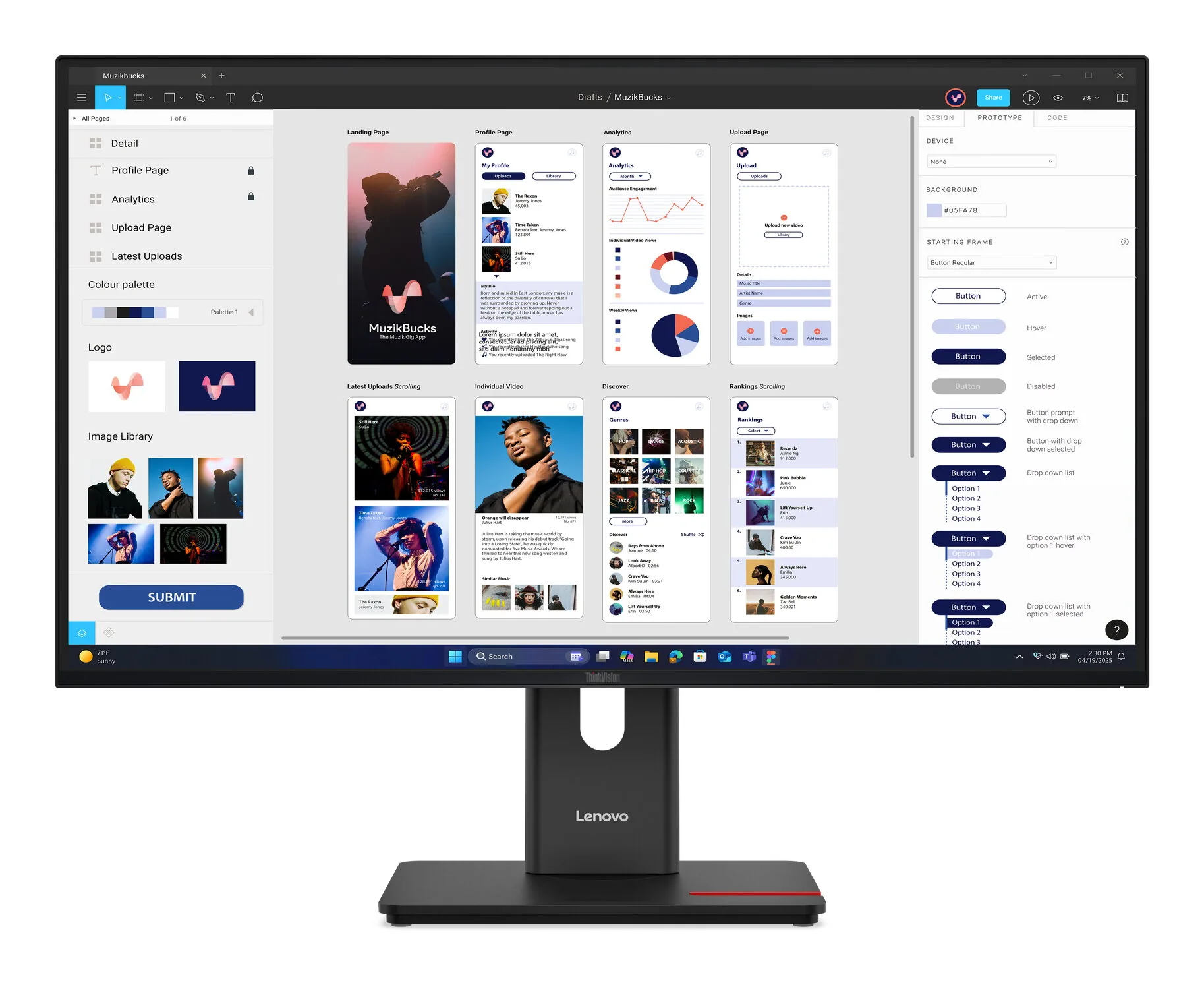 Lenovo ThinkVision T32UD-40 Monitor – Bild 2