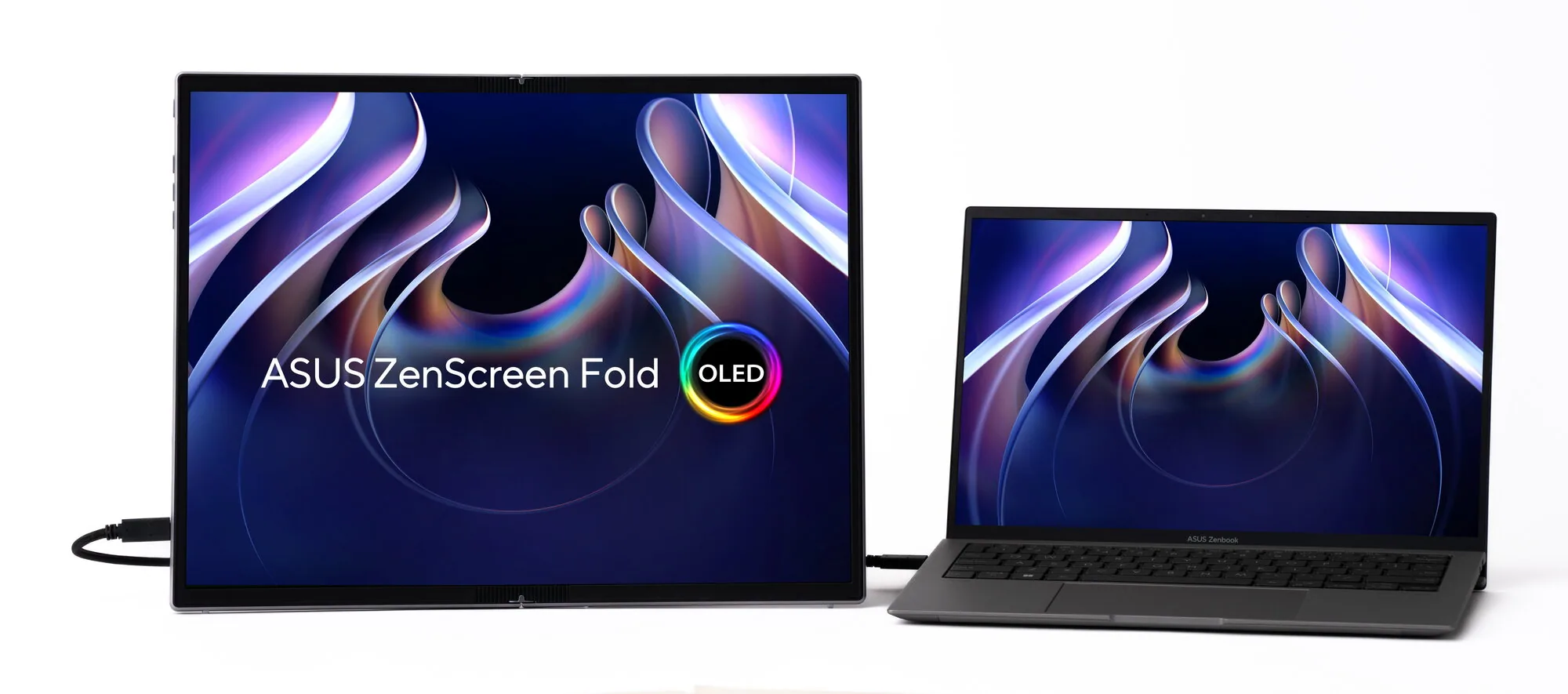 ASUS ZenScreen Fold OLED MQ17QH Computerbildschirm 43,9 cm (17.3") 2560 x 1920 Pixel Quad HD Silber – Bild 2
