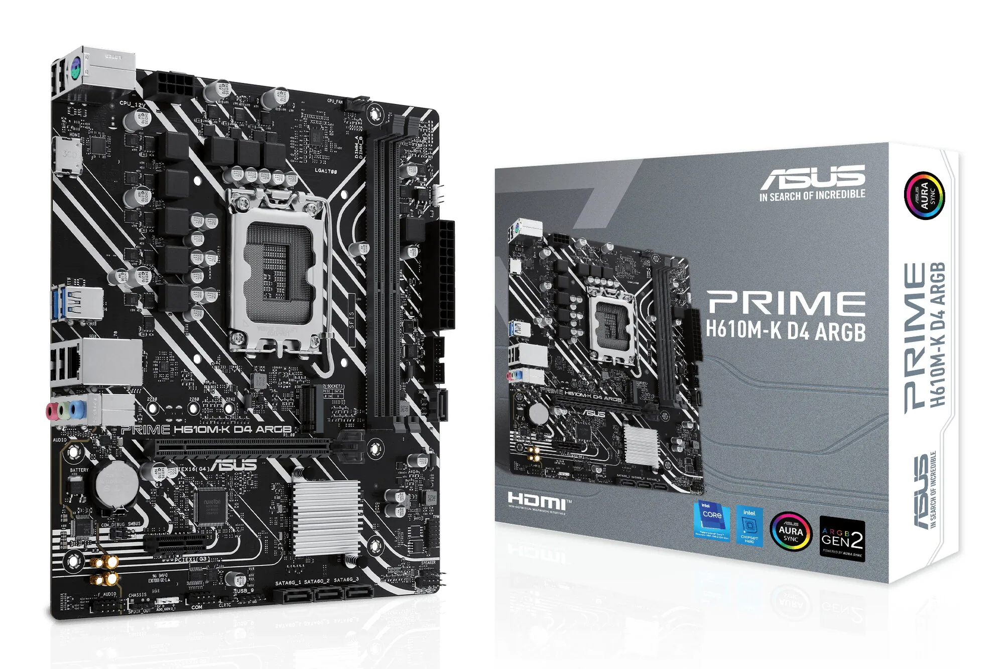 ASUS PRIME H610M-K D4 ARGB Intel H610 LGA 1700 micro ATX – Bild 1