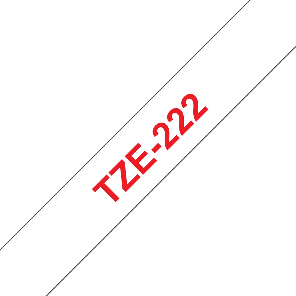 Brother TZE-222 Etiketten erstellendes Band Rot aud Weiss – Bild 2