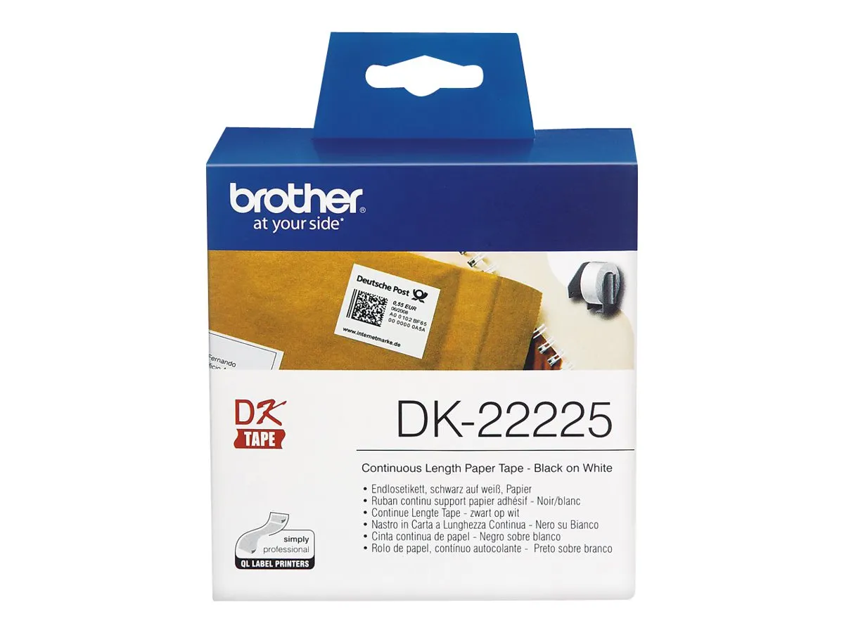 Endlosetiketten Brother DK-22225 QL1050/1050N 30,48m*38mm