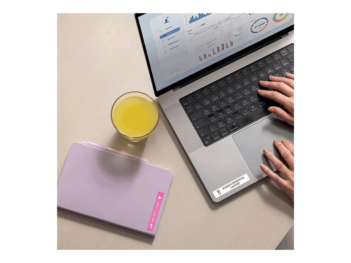 Schriftband Brother 12mmx4m weiß/pink BTAG-P35