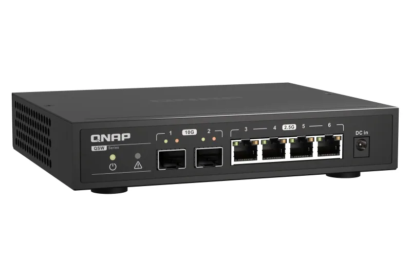 QNAP QSW-2104-2S Netzwerk-Switch Unmanaged 2.5G Ethernet Schwarz – Bild 4