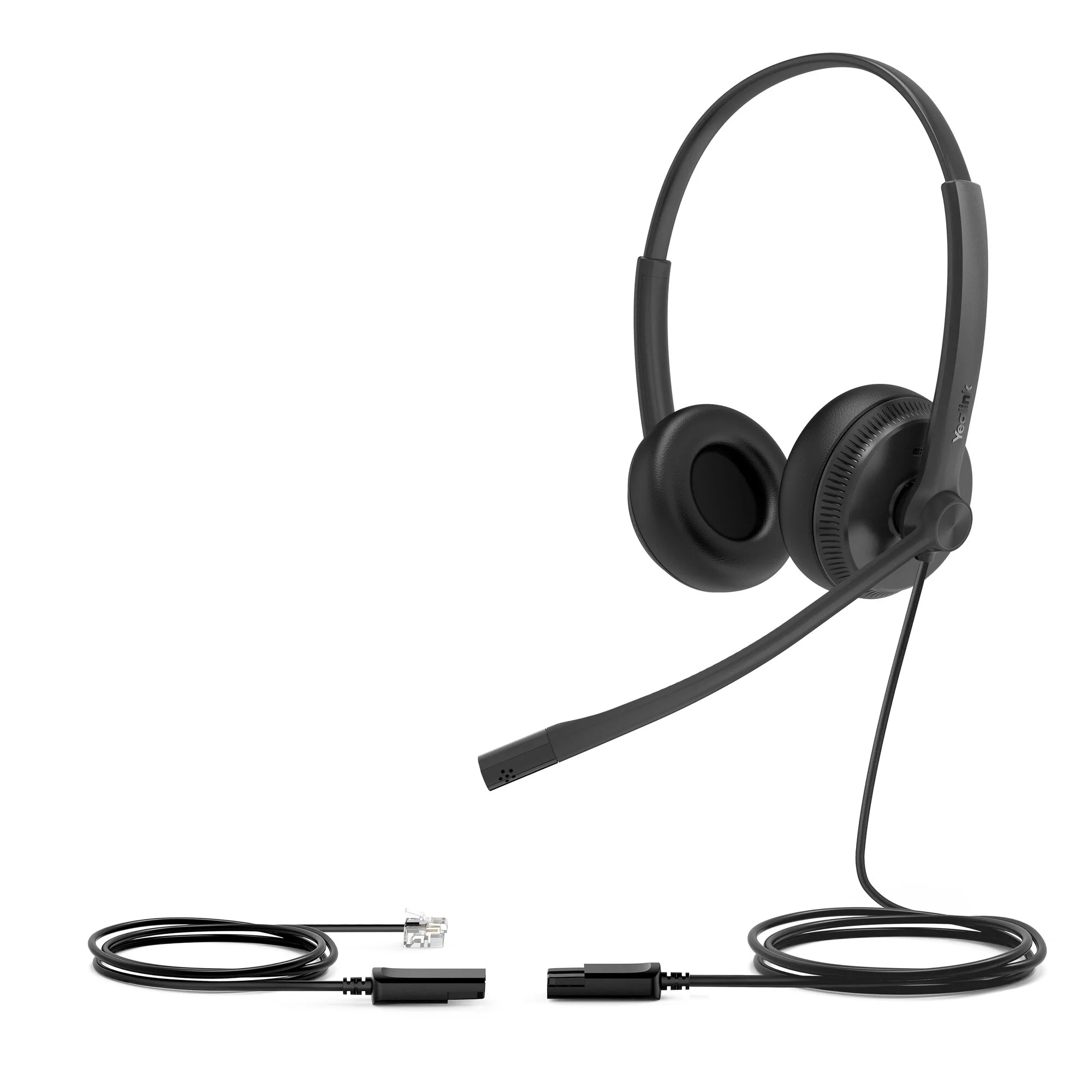 Yealink YHS34 Dual Headset Kopfhörer Kabelgebunden Kopfband Anrufe/Musik Schwarz – Bild 2