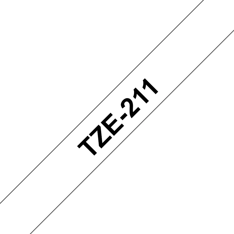 Brother TZe-211 Etiketten erstellendes Band Schwarz auf weiss – Bild 1