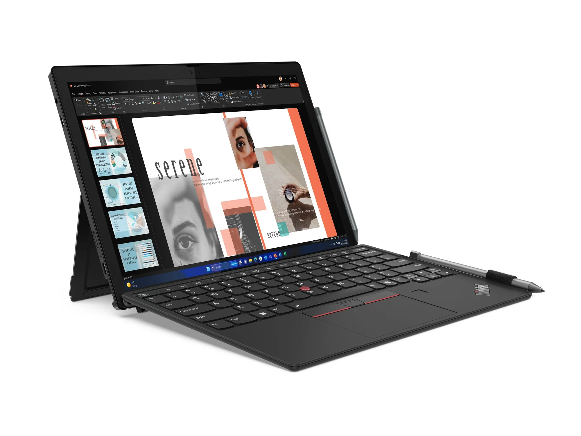 Lenovo ThinkPad X12 Detachable Gen 2 Intel Core Ultra 7 164U Hybrid (2-in-1) 31,2 cm (12.3") Touchscreen Full HD+ 32 GB LPDDR5x-SDRAM 1 TB SSD Wi-Fi 6E (802.11ax) Windows 11 Pro Schwarz Deutsch – Bild 2