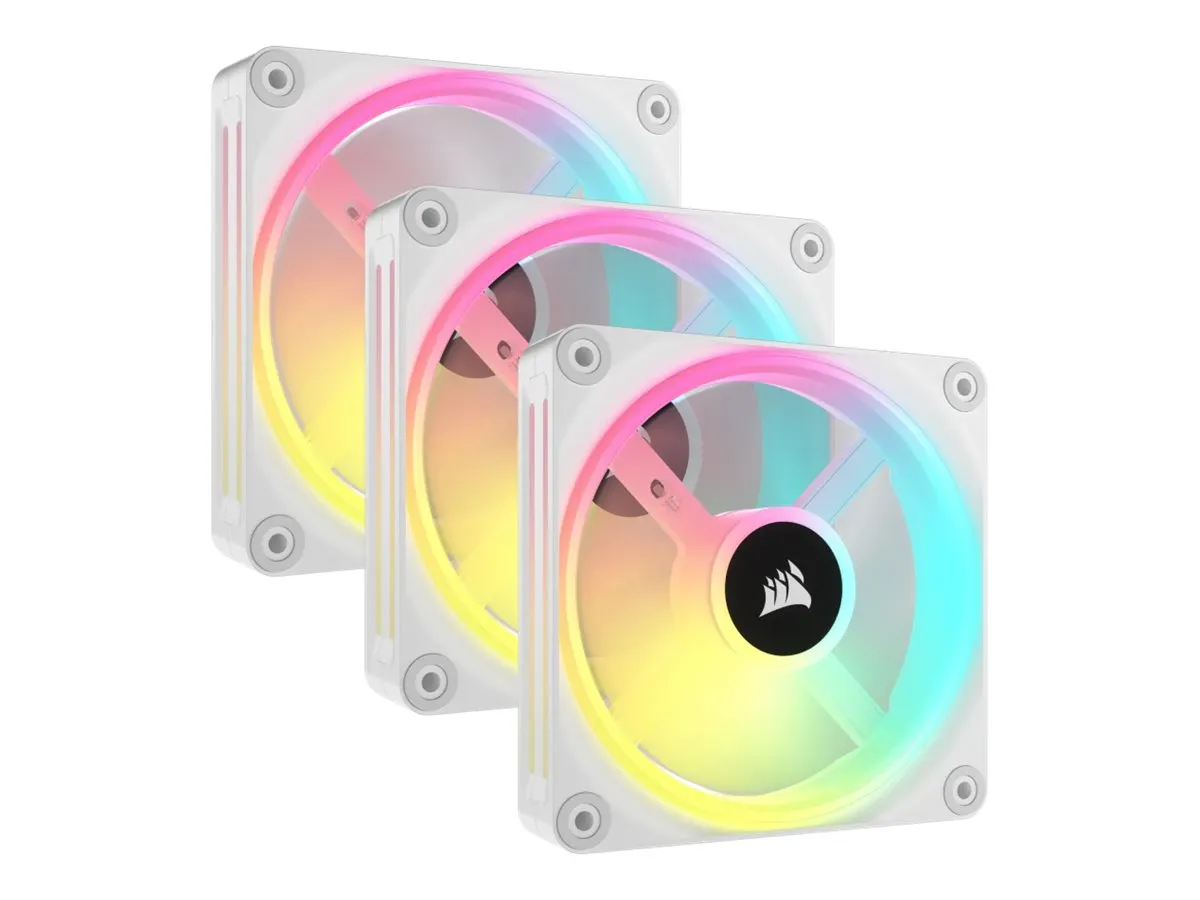 Corsair Lüfter 120*120*25 QX120 RGB LED Fan White Triple