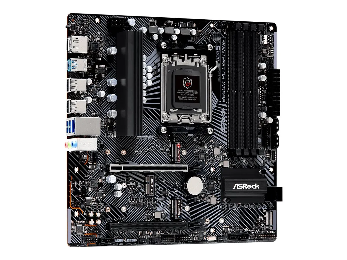 ASRock B650M PG Lightning        AM5 mATX HDMI/DP       DDR5