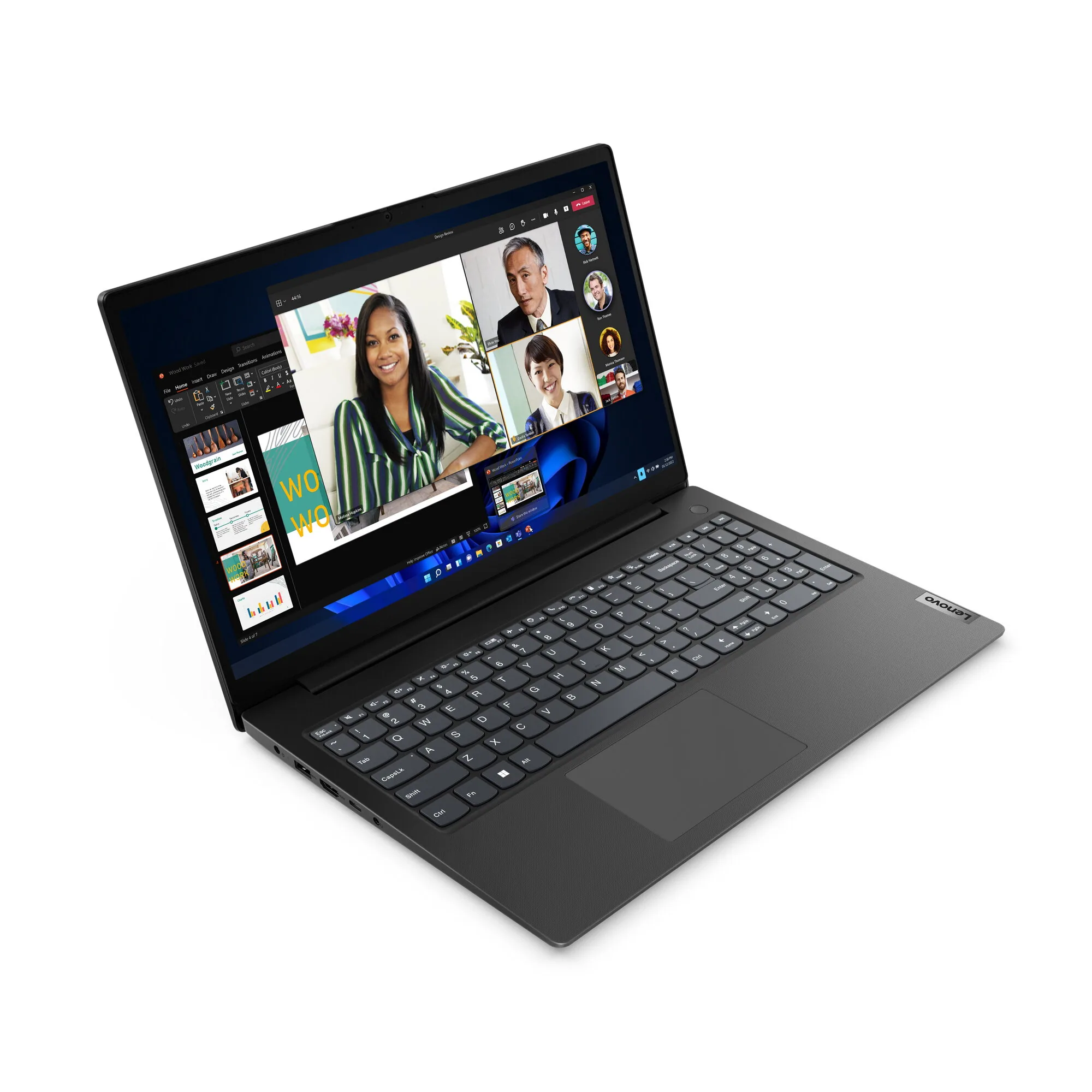 Lenovo V15 G4 AMN AMD Ryzen™ 5 7520U Laptop 39,6 cm (15.6") Full HD 16 GB LPDDR5-SDRAM 512 GB SSD Wi-Fi 5 (802.11ac) Windows 11 Home Schwarz Deutsch – Bild 2