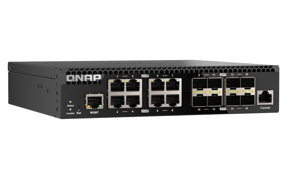 QNAP QSW-M3216R-8S8T Netzwerk-Switch Managed L2/L3 10G Ethernet (100/1000/10000) 1U Schwarz – Bild 4