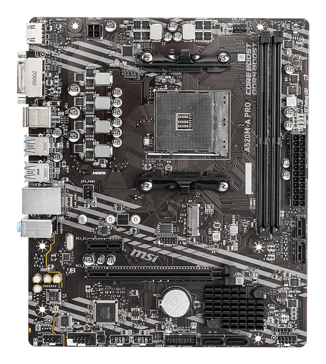 MSI A520M-A PRO Motherboard AMD A520 Sockel AM4 micro ATX – Bild 2