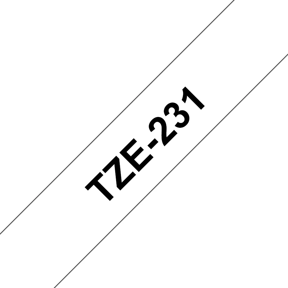 Brother TZE-231 Etiketten erstellendes Band Schwarz auf weiss – Bild 2