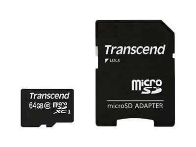 SD microSD Card 64 GB Transcend SDXC Class10 w/adapter