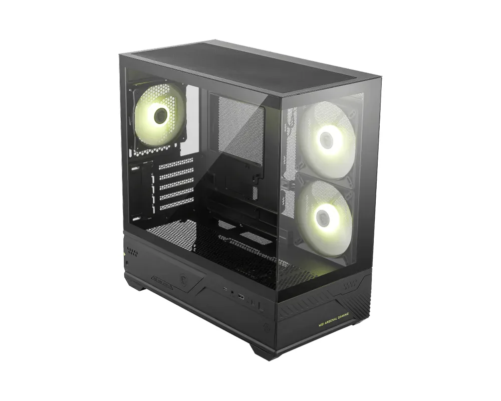 MSI MAG PANO M110R Computer-Gehäuse Mini Tower Schwarz – Bild 1