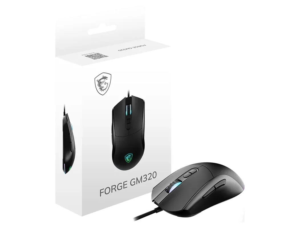 MSI FORGE GM320 Maus Gaming Beidhändig USB Typ-A Optisch 12800 DPI – Bild 5