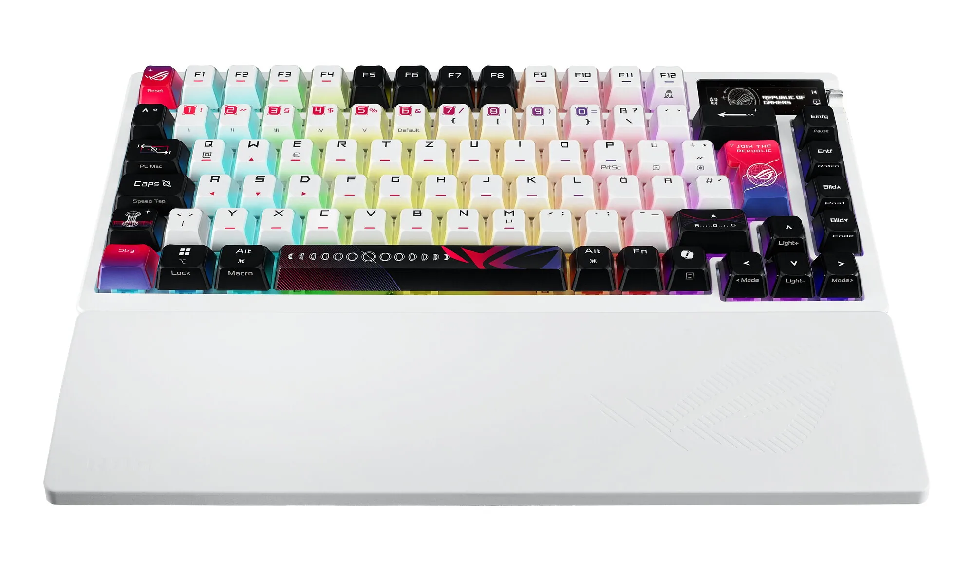 ASUS ROG Azoth X Tastatur Gaming USB + RF Wireless + Bluetooth QWERTZ Weiß – Bild 4