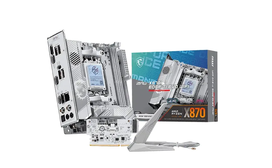 MSI MPG X870I EDGE TI EVO WIFI Motherboard AMD X870 Sockel AM5 mini ITX – Bild 1