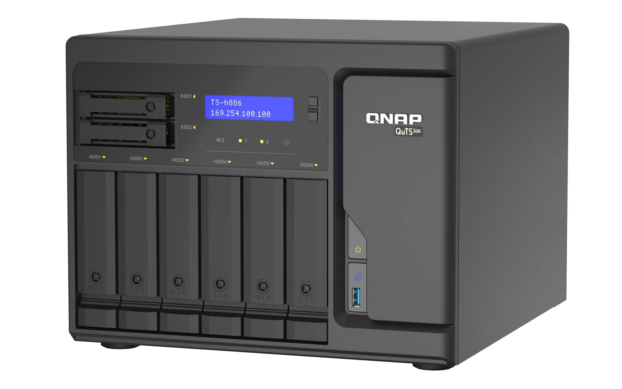 QNAP TS-h886 NAS Tower Intel® Xeon® D D-1602 8 GB DDR4 0 TB QuTS hero Schwarz – Bild 5