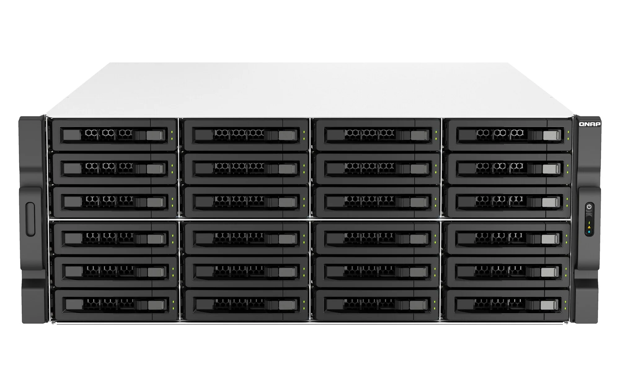 QNAP TS-H3087XU-RP NAS Rack (4U) Intel Xeon E E-2378 64 GB DDR4 0 TB QuTS hero Schwarz, Weiß – Bild 1
