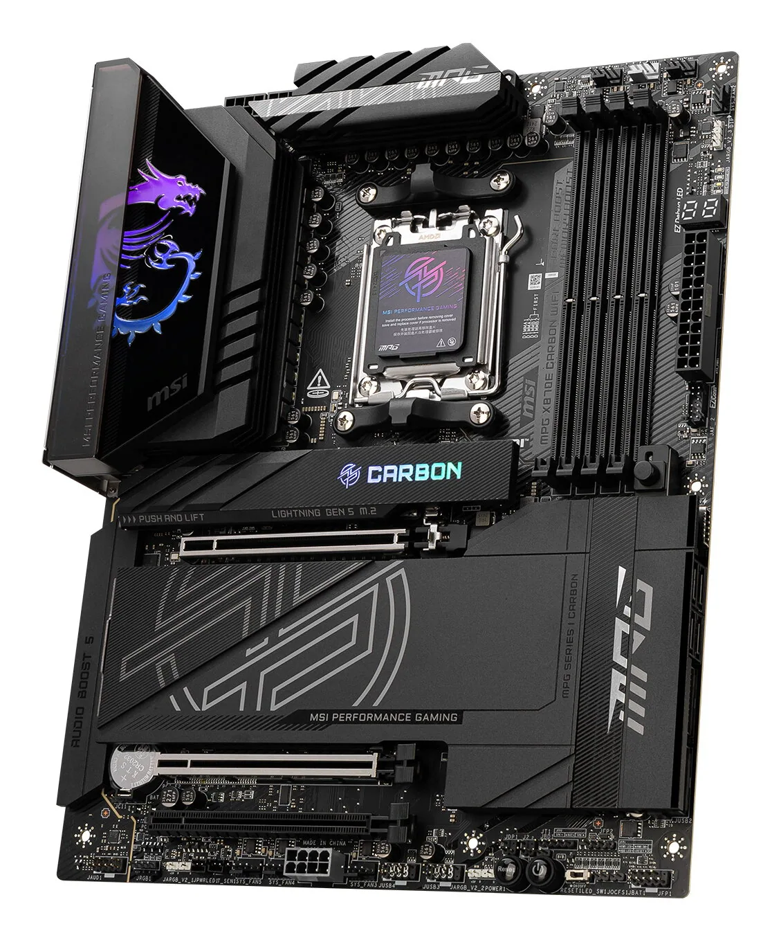 MSI MPG X870E CARBON WIFI Motherboard AMD X870E Sockel AM5 ATX – Bild 3