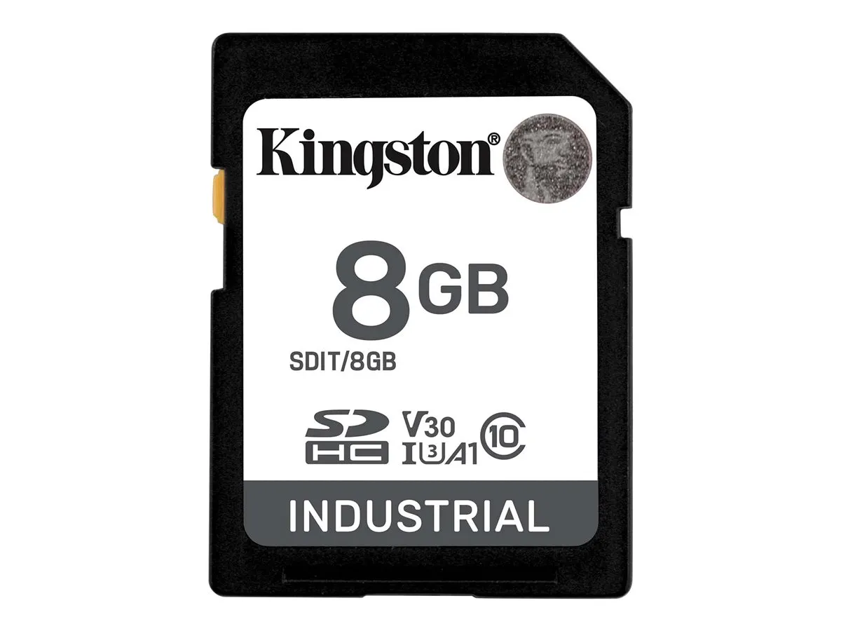 SD Card   8GB Kingston SDHC Industrial -40C to 85C retail