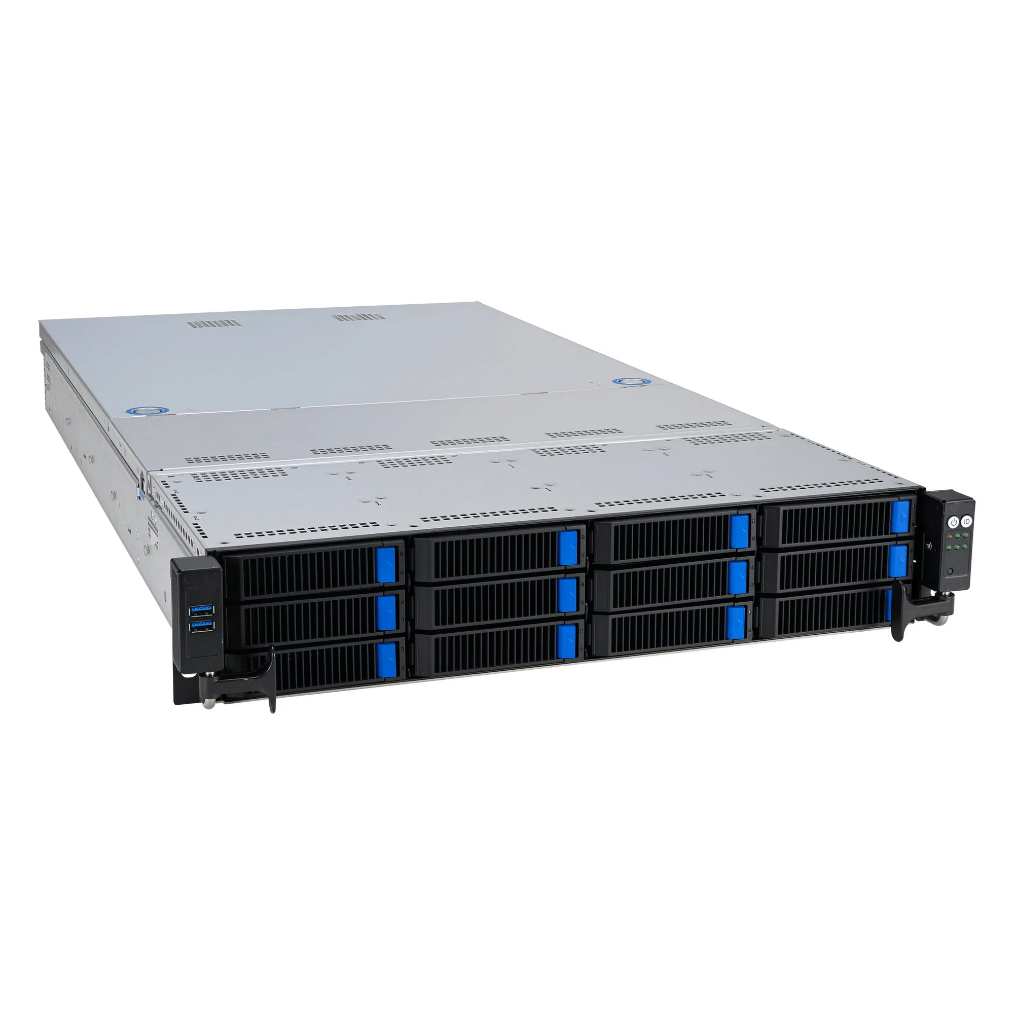 ASUS RS521A-E12-RS12U Socket SP5 Rack (2U) Schwarz, Silber – Bild 2