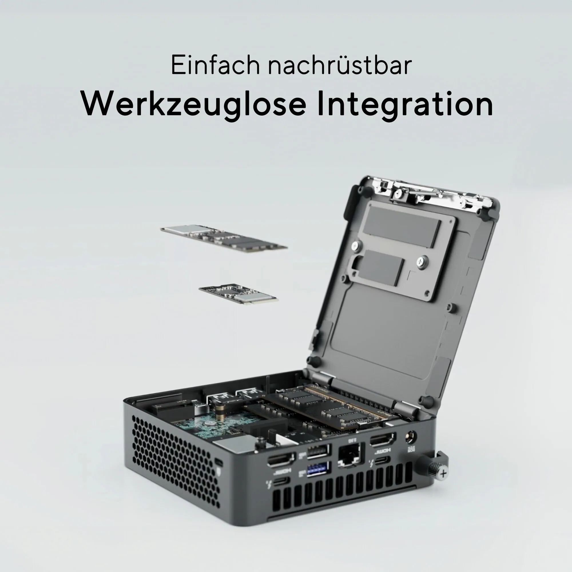 ASUS NUC RNUC15CRKU7084C2 Intel Core Ultra 7 255H 32 GB DDR5-SDRAM 1 TB SSD Windows 11 Pro Mini PC Mini-PC Schwarz – Bild 5