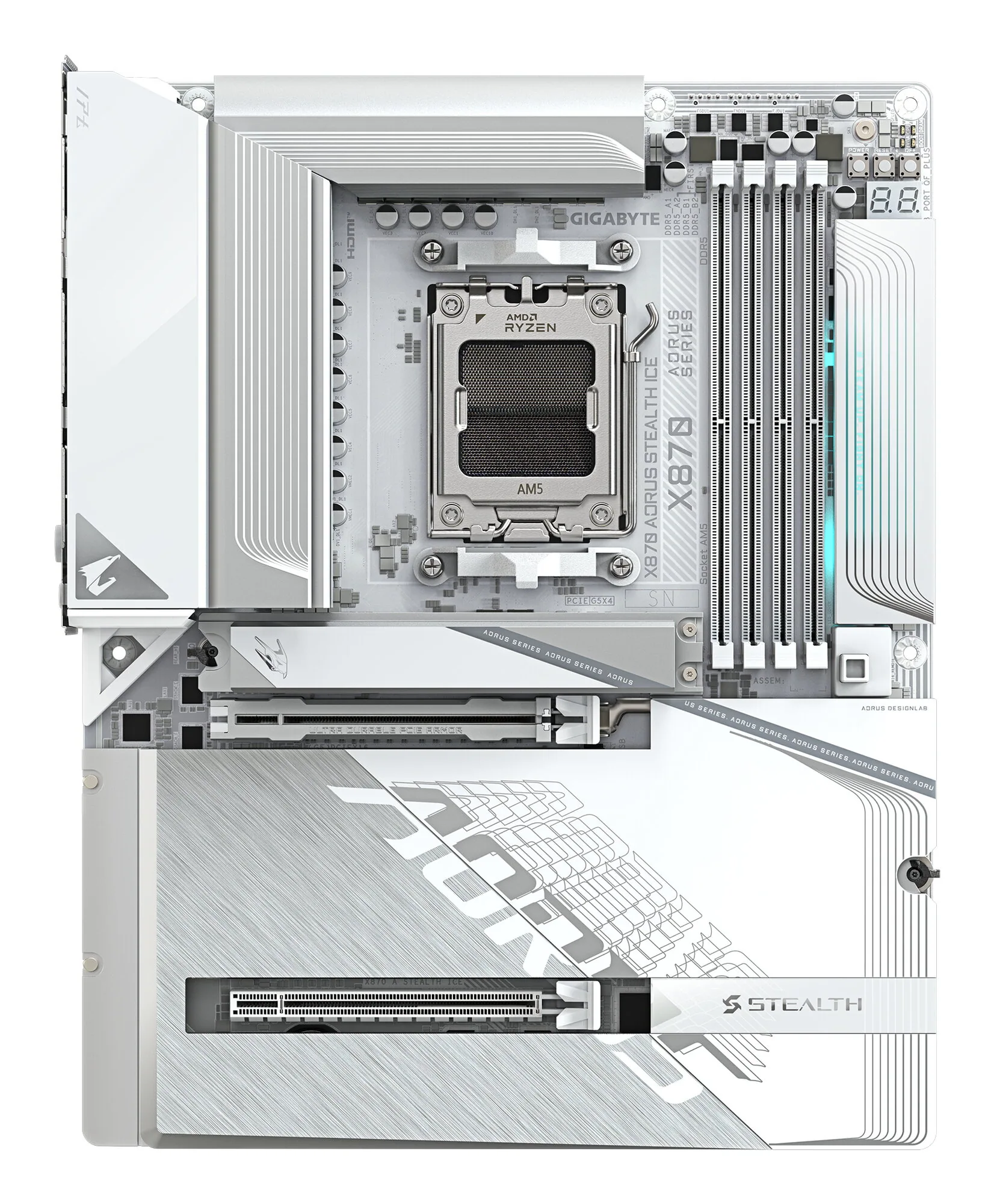 GIGABYTE X870 AORUS STEALTH ICE Mainboard – Bild 2