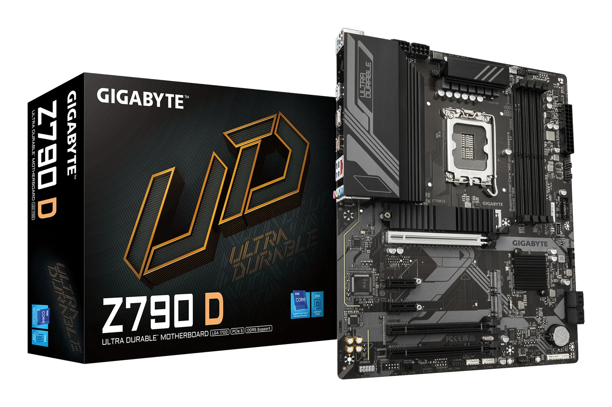 GIGABYTE Z790 D Motherboard - Unterstützt Intel Core 14. Generation CPUs, 12+1+1 Phasen Digital VRM, bis zu 7600MHz DDR5 (OC), 3xPCIe 4.0 M.2, 2.5GbE LAN, USB 3.2 Gen 2 – Bild 1