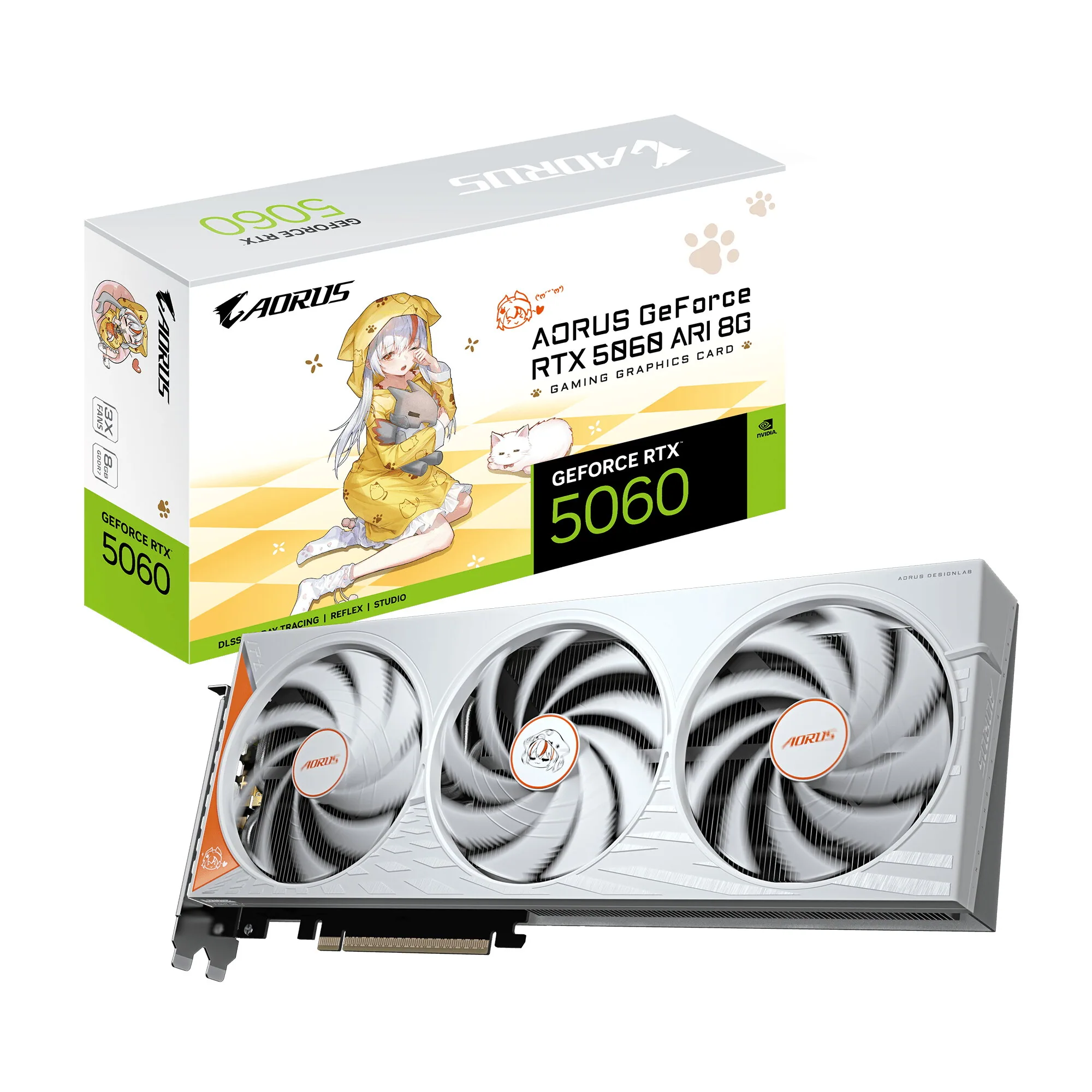 GIGABYTE AORUS GeForce RTX 5060 ARI 8G Grafikkarte – Bild 1