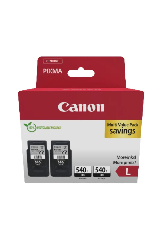 Canon PG-540L Druckerpatrone 2 Stück(e) Original High (L) Yield Schwarz – Bild 1