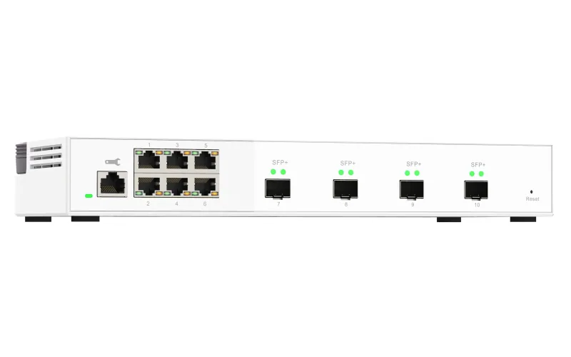 QNAP QSW-M2106-4S Netzwerk-Switch Managed L2 2.5G Ethernet (100/1000/2500) Weiß – Bild 1