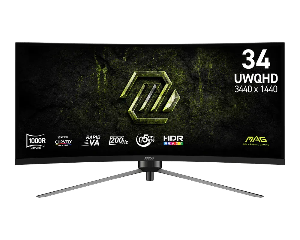 MSI MAG 345CQRF E20 Computerbildschirm 86,4 cm (34") 3440 x 1440 Pixel UltraWide Dual Quad HD Schwarz – Bild 1