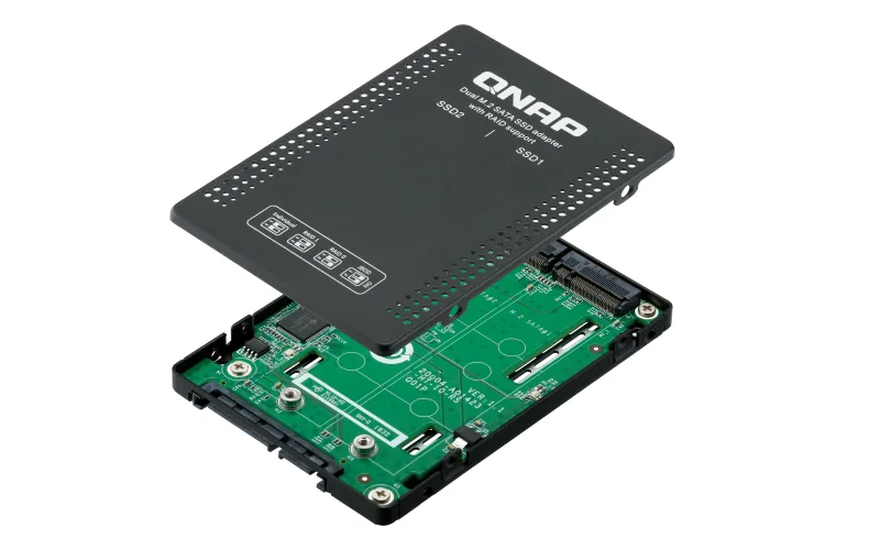 QNAP QDA-A2MAR Speicherlaufwerksgehäuse SSD-Gehäuse Schwarz M.2 – Bild 5