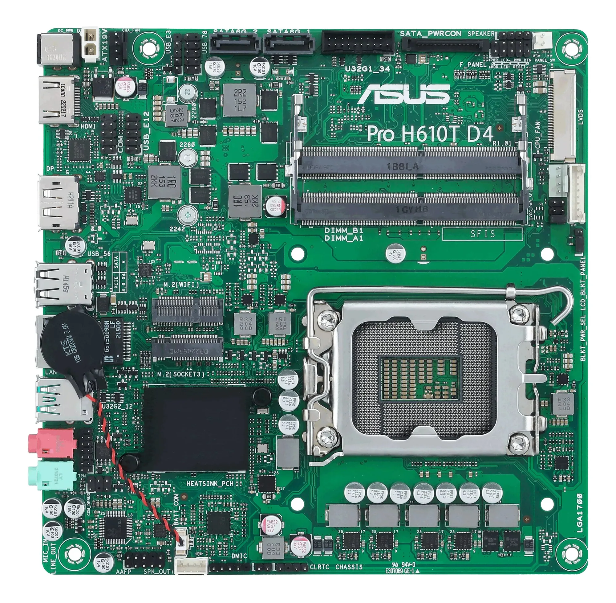 ASUS Pro H610T D4-CSM Intel H610 LGA 1700 Thin Mini ITX – Bild 3