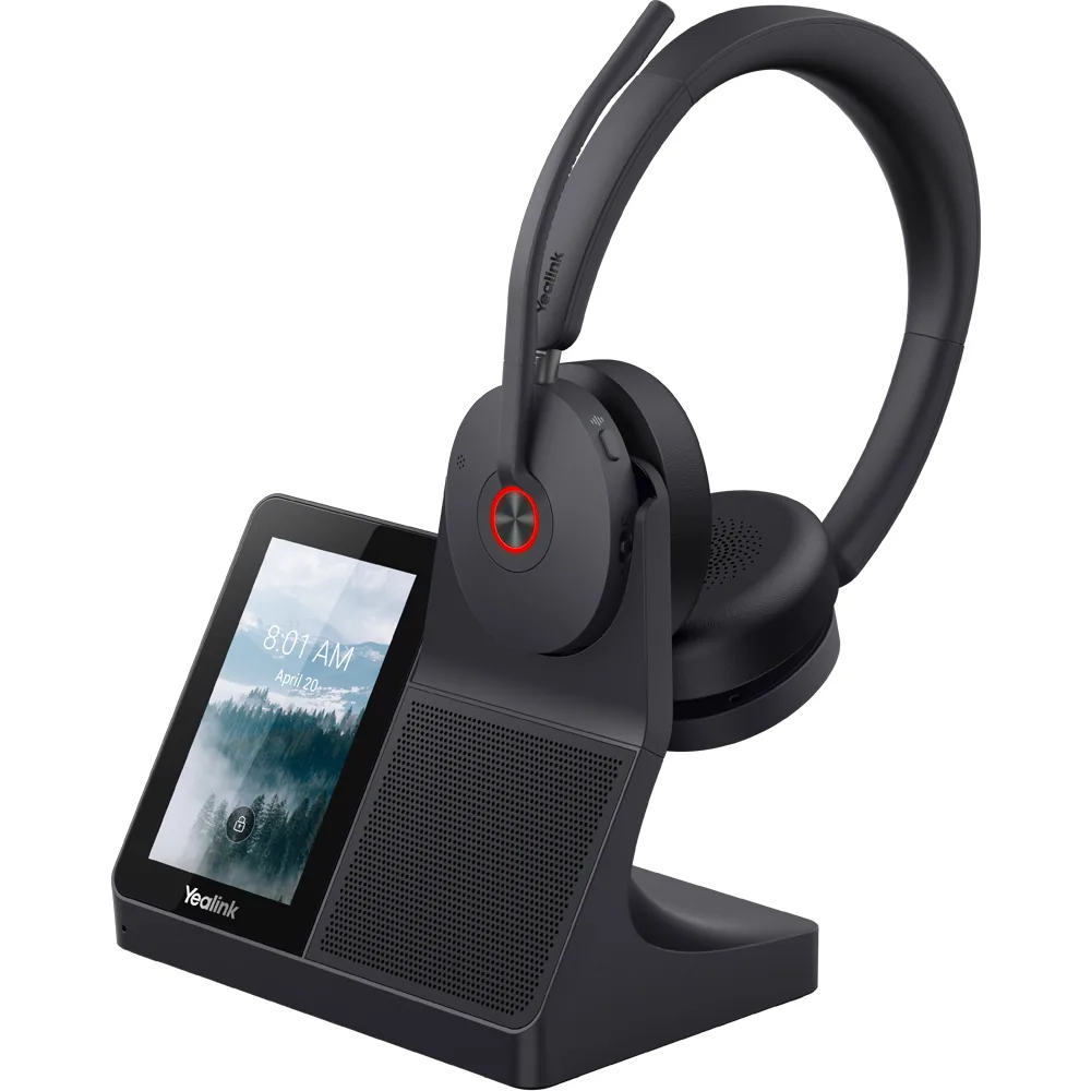 Yealink WH68 Workstation Headset Kopfhörer Verkabelt & Kabellos Kopfband Anrufe/Musik USB Typ-C Bluetooth Ladestation Schwarz – Bild 4