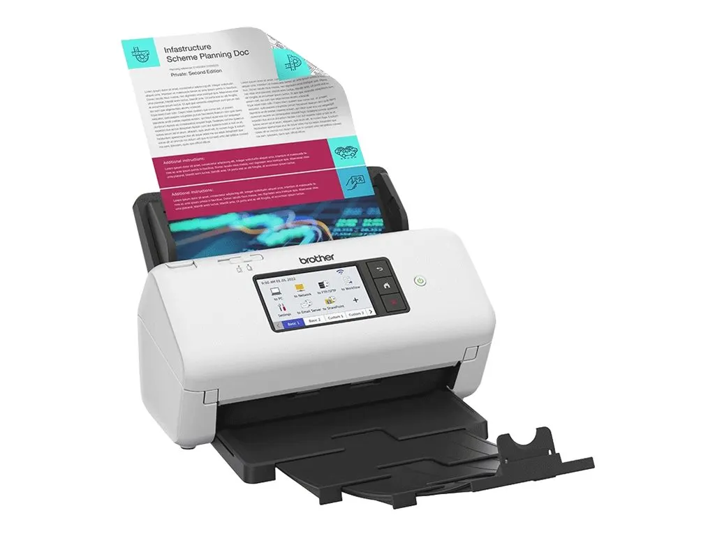 Brother ADS-4700W Scanner ADF + Bogenscanner 600 x 600 DPI A4 Schwarz, Weiß
