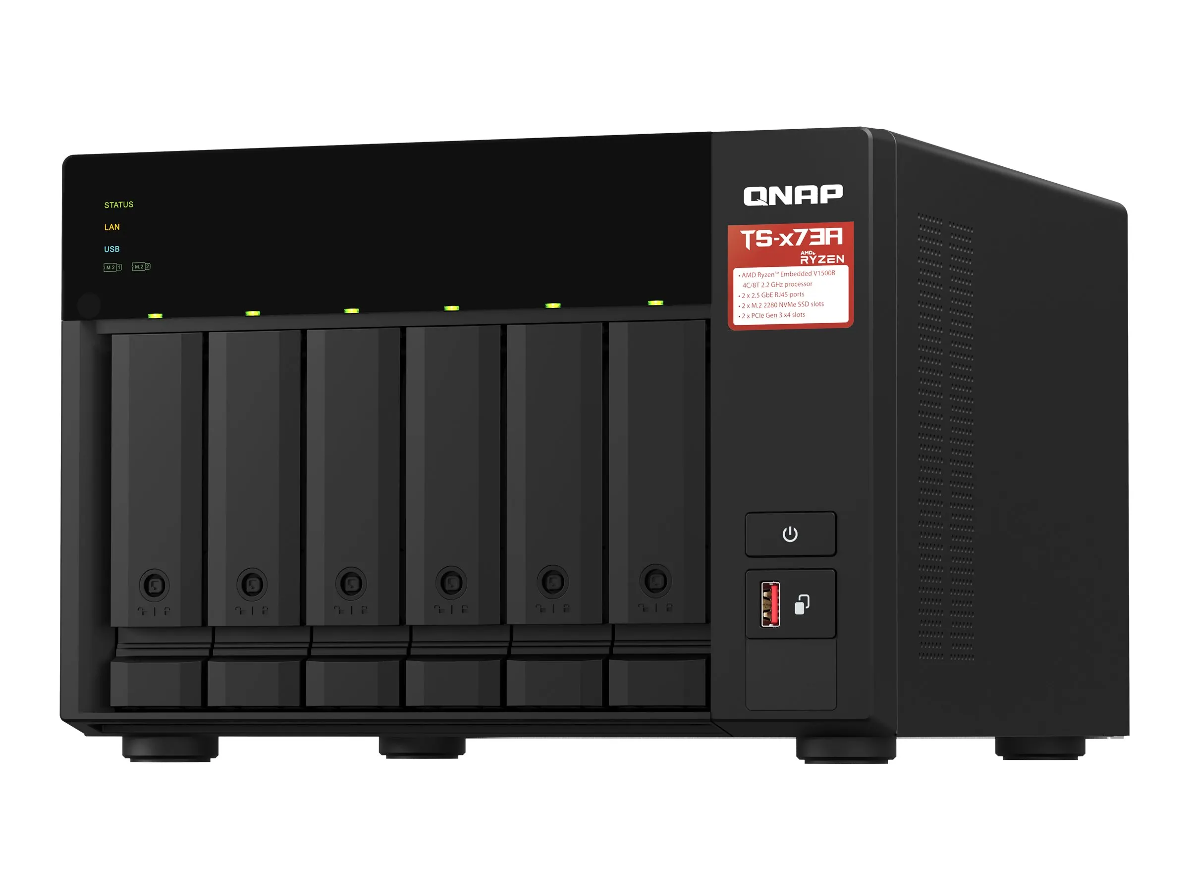 QNAP NAS TS-673A-8G 8GB 4-Bay 6x 4TB HDD SEAGATE IRONWOLF