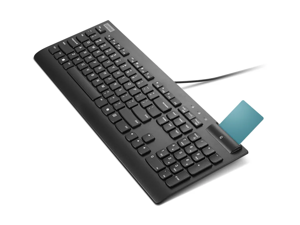 Lenovo Smartcard Wired keyboard II Tastatur Büro USB Französisch Schwarz – Bild 3