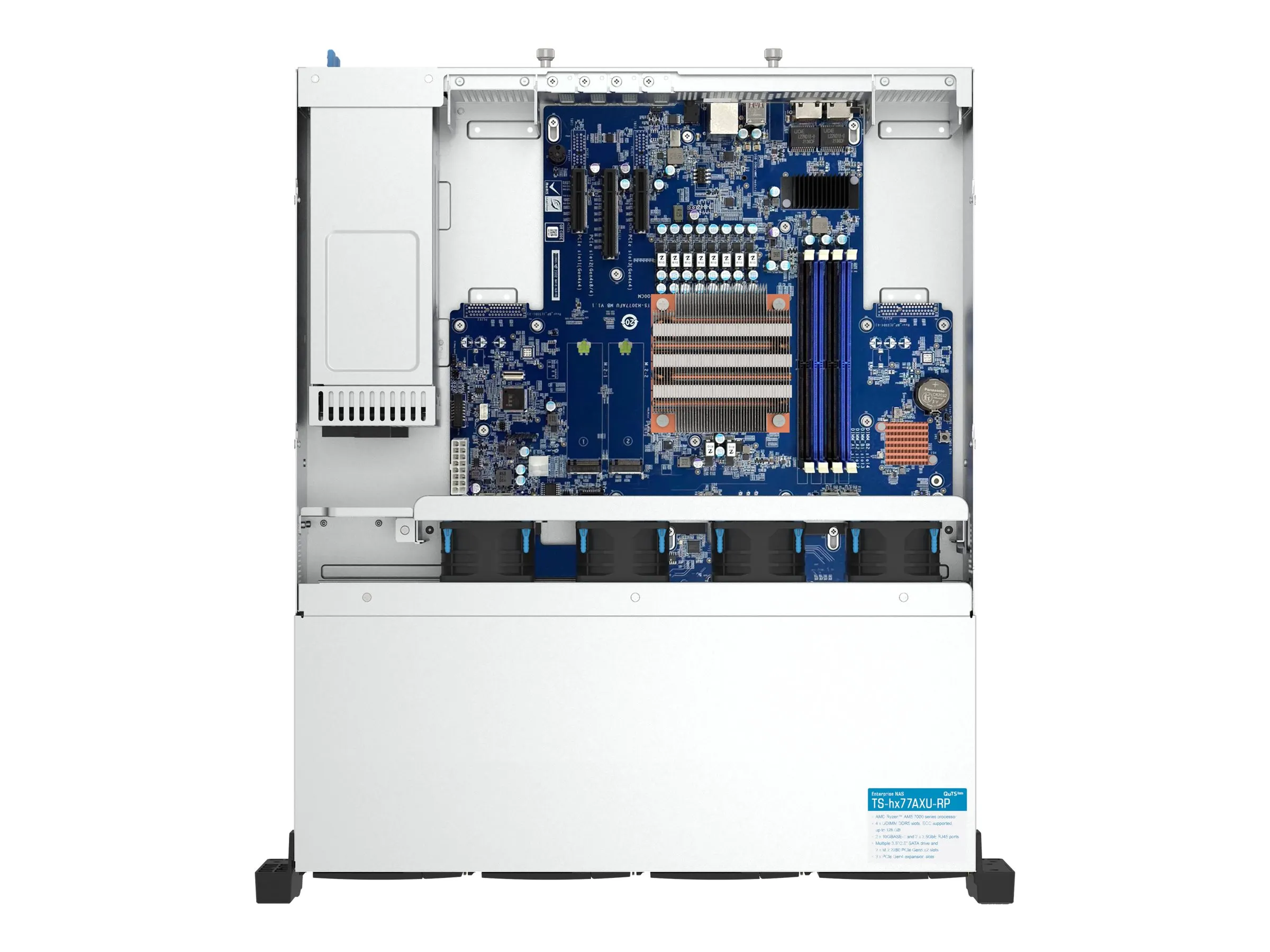QNAP TS-H1277AXU-RP NAS Rack (2U) AMD Ryzen™ 5 16 GB DDR5 0 TB QuTS hero Schwarz