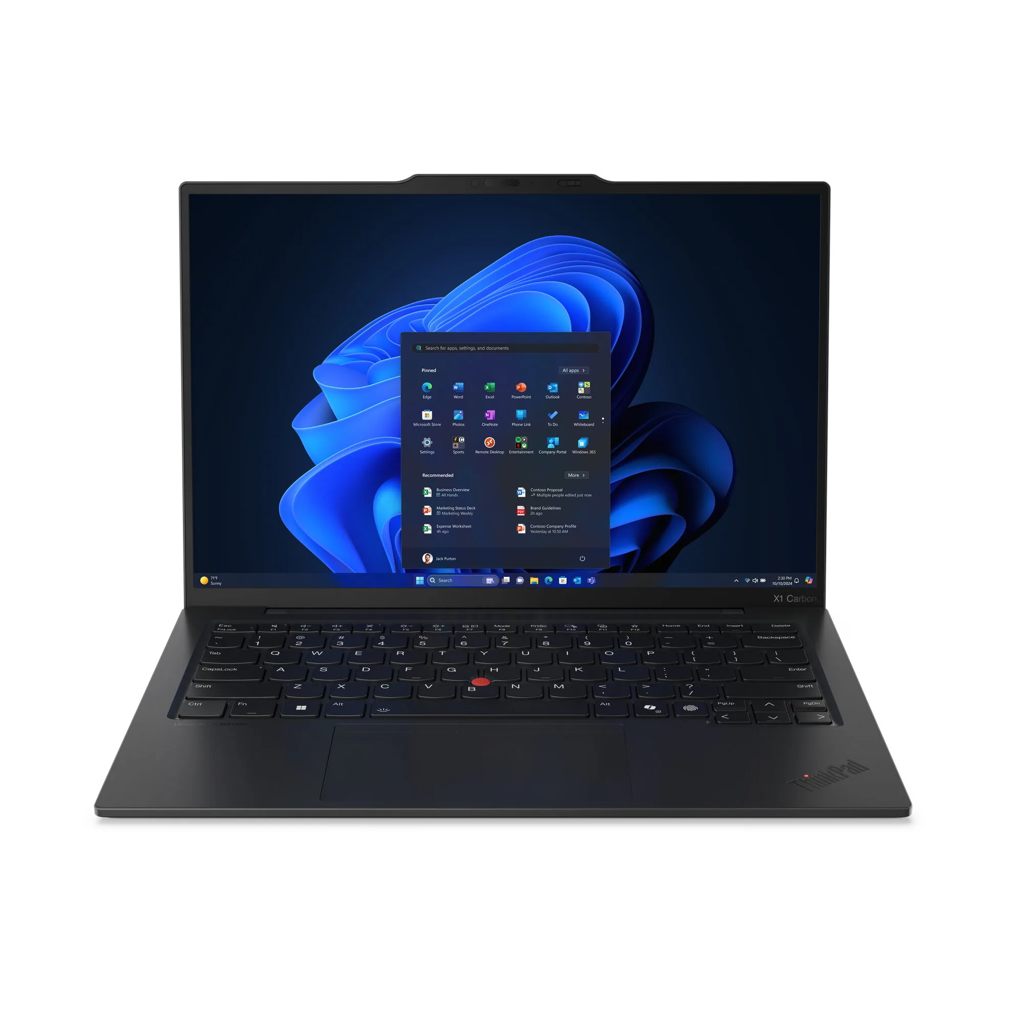 Lenovo ThinkPad X1 Carbon Gen 13 Aura Edition Copilot+ PC Intel Core Ultra 7 258V Laptop 35,6 cm (14") 2.8K 32 GB LPDDR5x-SDRAM 1 TB SSD Wi-Fi 7 (802.11be) Windows 11 Pro Schwarz Deutsch – Bild 1