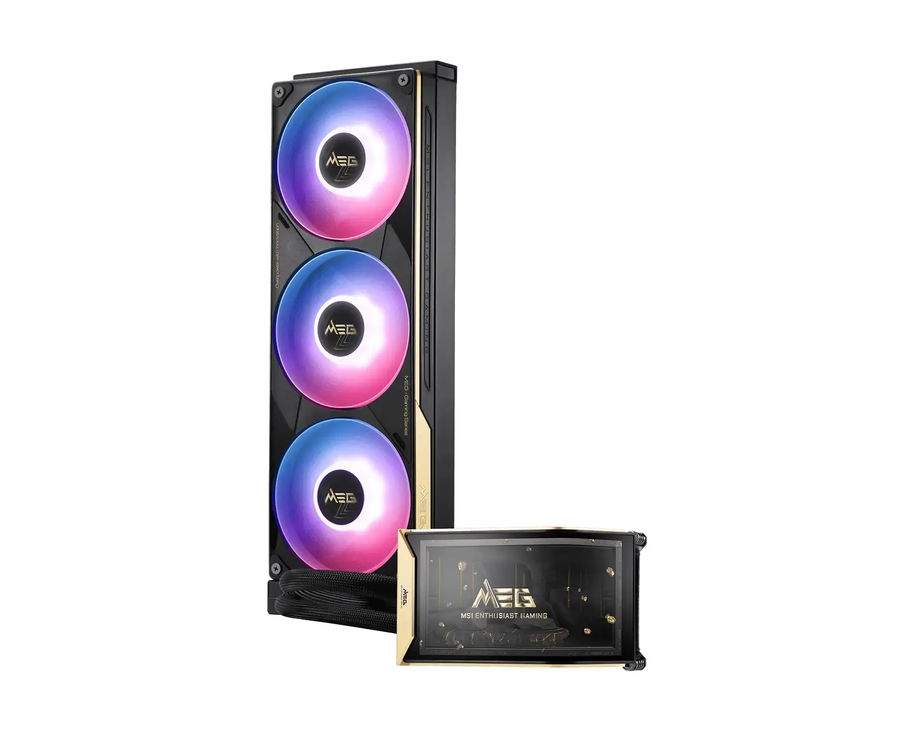MSI MEG Coreliquid E15 360 Computerkühlsystem Prozessor All-in-One-Flüssigkeitskühler 12 cm Schwarz – Bild 2